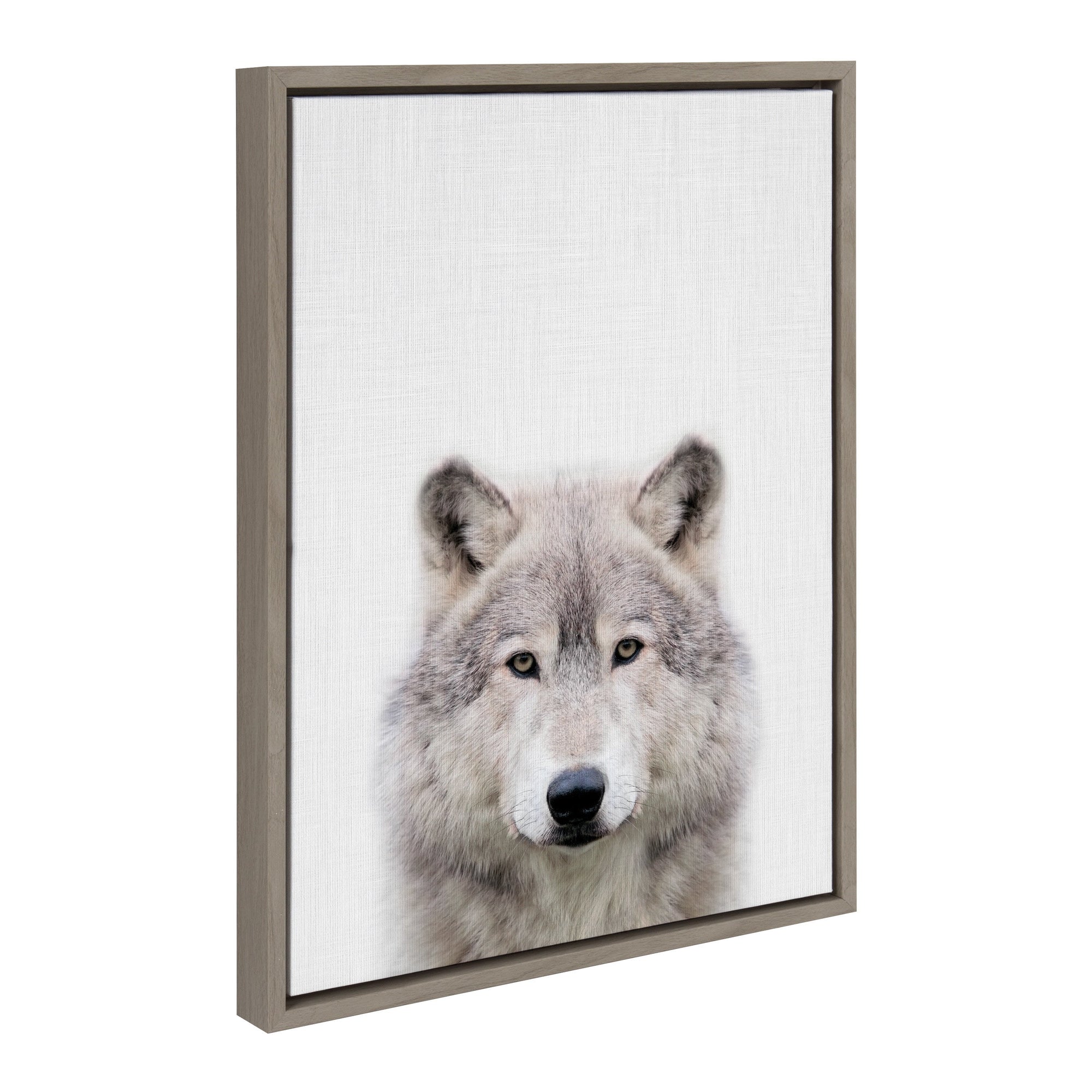 Sylvie Wolf Color Framed Canvas by kateandlaurel - main product image for Resin Society