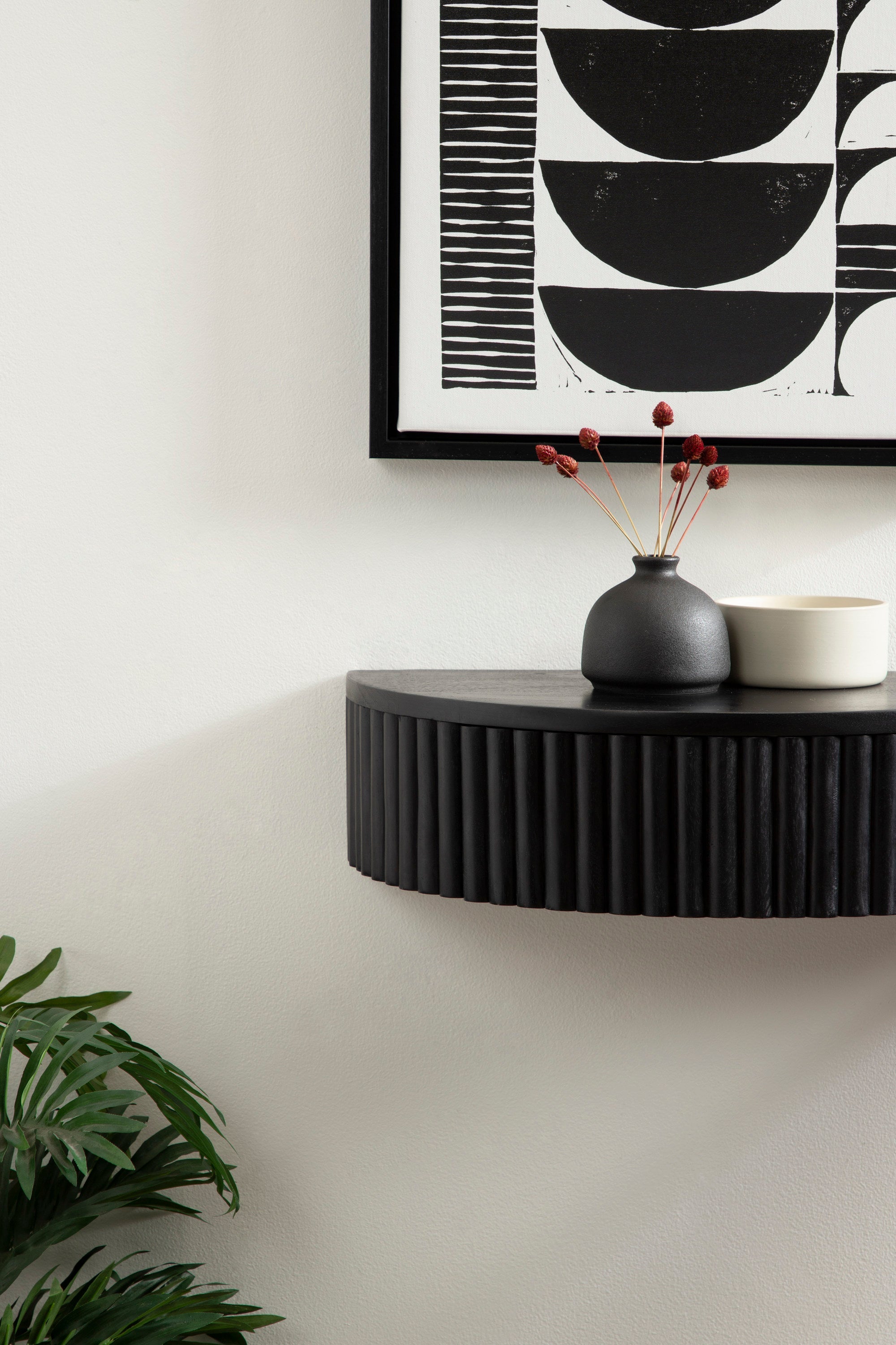 Reid Ribbed Floating Side Table