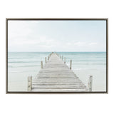 Sylvie Wooden Pier on Beach Framed Canvas by Amy Peterson Art Studio by kateandlaurel - product image 9 for Resin Society