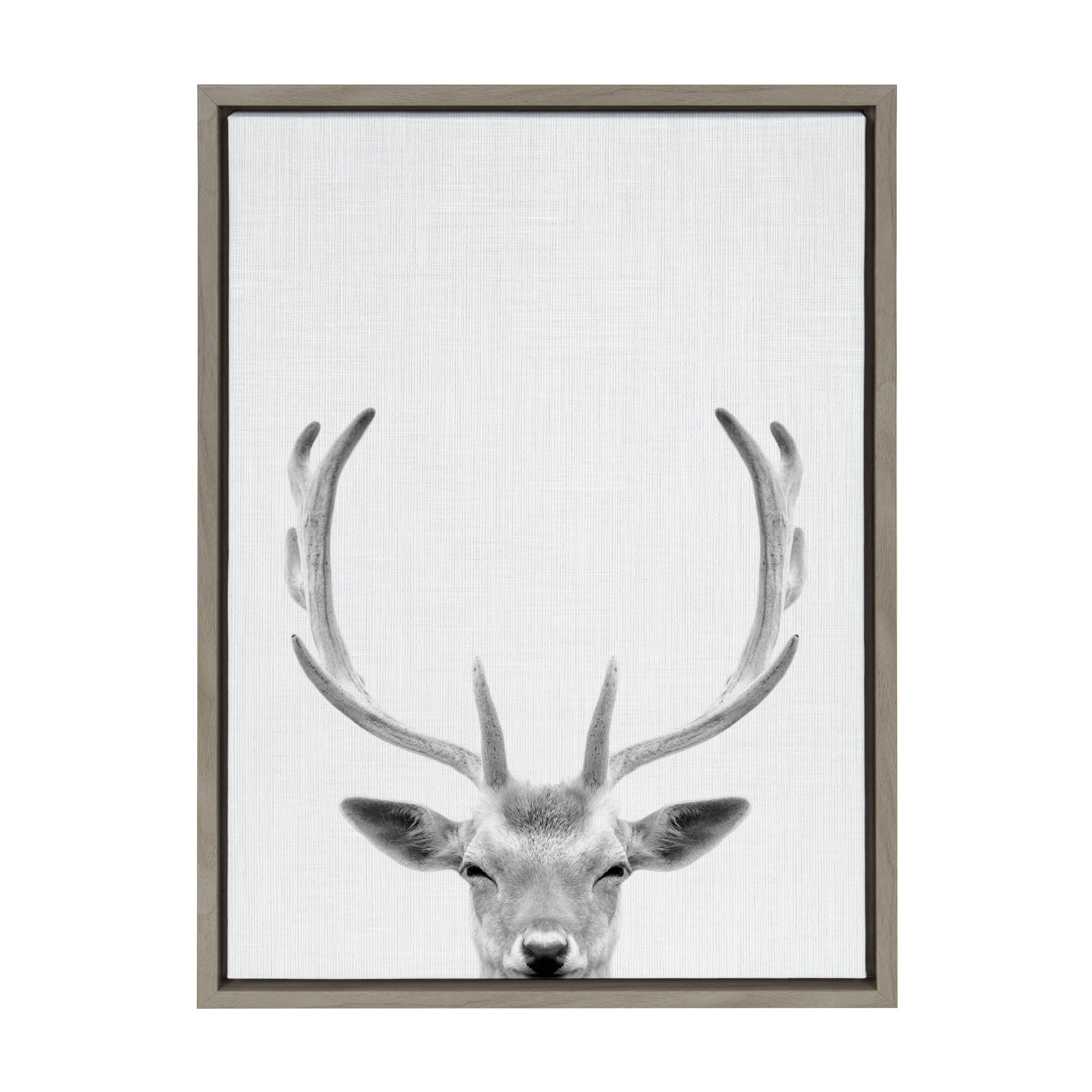 Sylvie Deer Portrait Framed Canvas by Simon Te Tai by kateandlaurel - product image 10 for Resin Society