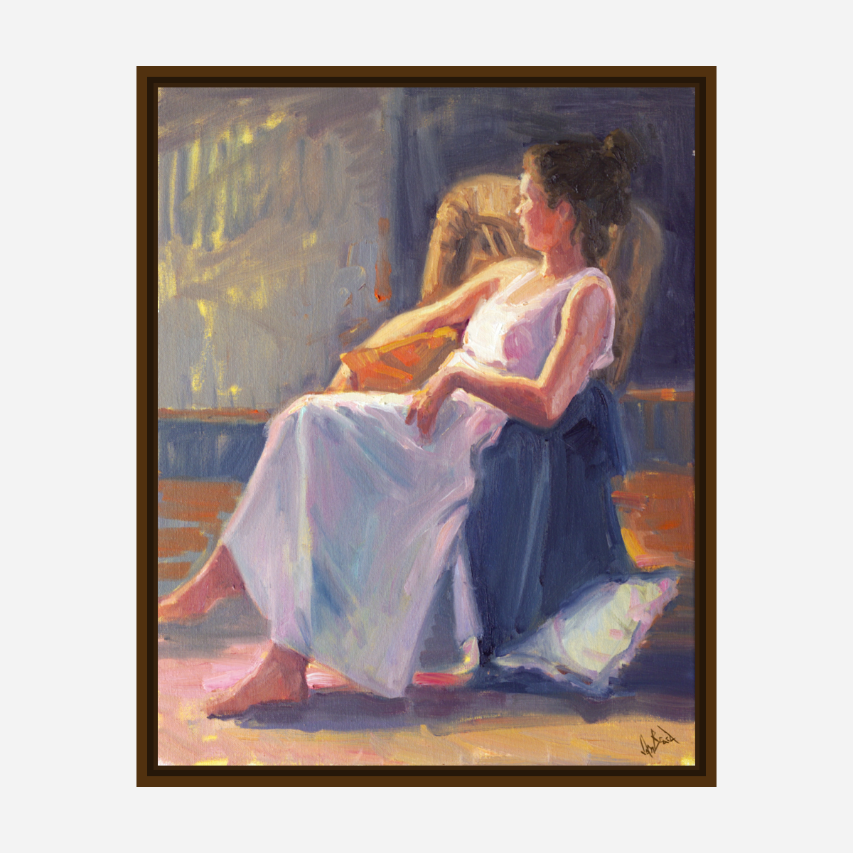 Waiting by the Window Artist Enhanced Canvas Print by John Beard Collection - product image 7 for Resin Society