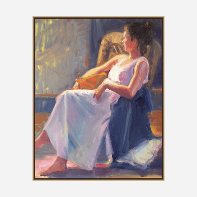 Waiting by the Window Artist Enhanced Canvas Print by John Beard Collection - product image 8 for Resin Society