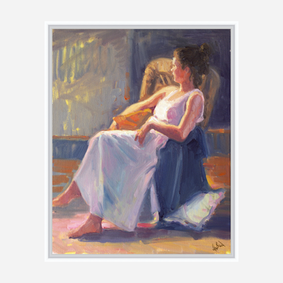Waiting by the Window Artist Enhanced Canvas Print by John Beard Collection - product image 6 for Resin Society