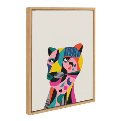 Sylvie Mid Century Modern Tiger Framed Canvas by kateandlaurel - product image 2 for Resin Society
