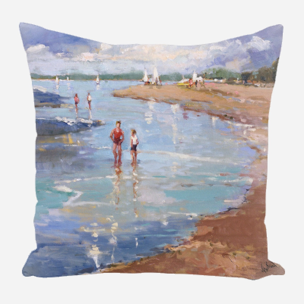 Walking in Low Tide Pillow by John Beard Collection - main product image for Resin Society