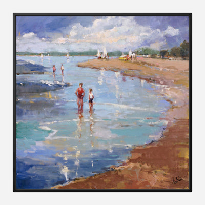 Walking in Lowtide Artist Canvas Enhanced Print by John Beard Collection - product image 5 for Resin Society