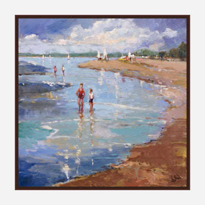 Walking in Lowtide Artist Canvas Enhanced Print by John Beard Collection - product image 7 for Resin Society