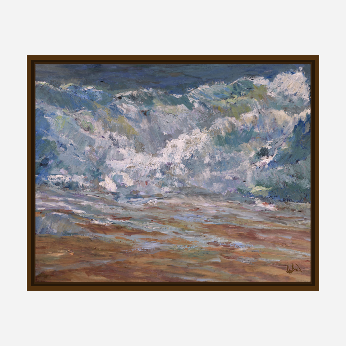 Waves Artist Enhanced Canvas Print by John Beard Collection - product image 7 for Resin Society
