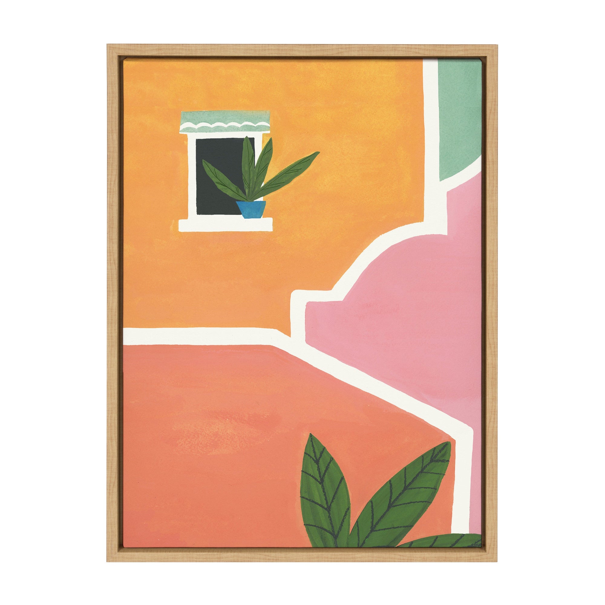 Sylvie Village Walls Framed Canvas by kateandlaurel - product image 8 for Resin Society