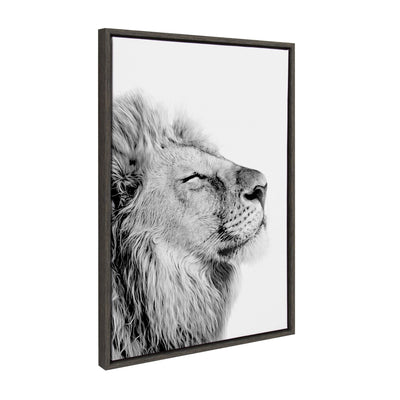 Sylvie Lion Self Actualizing Framed Canvas by kateandlaurel - product image 2 for Resin Society