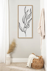 Sylvie Muted Illustrated Botanical Black and White Framed Canvas by kateandlaurel - product image 5 for Resin Society