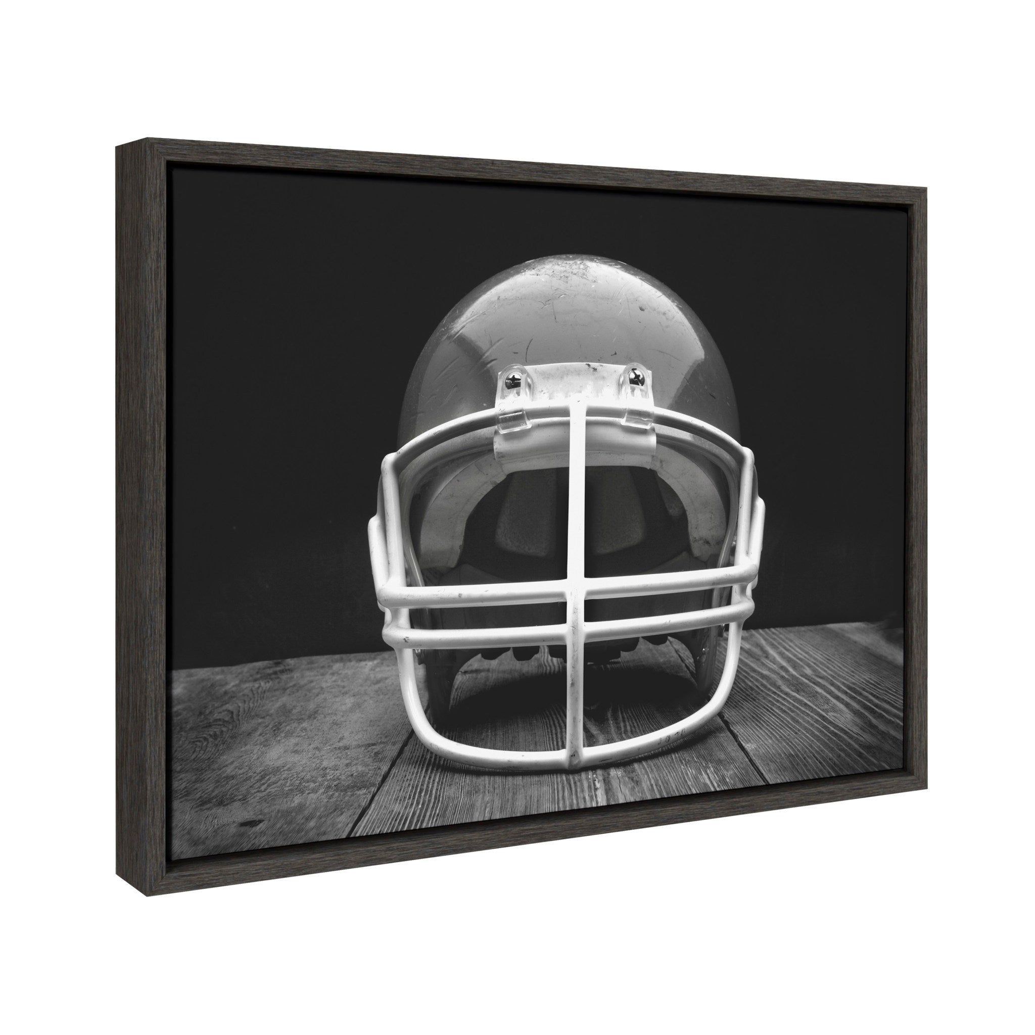 Sylvie Vintage Football Helmet Framed Canvas by kateandlaurel - product image 2 for Resin Society