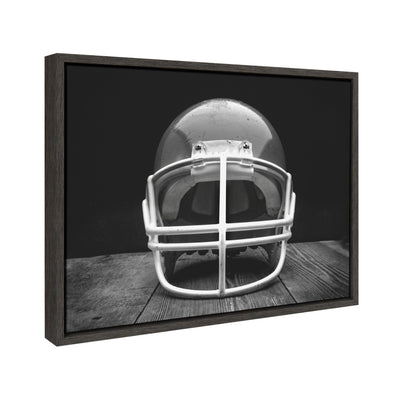 Sylvie Vintage Football Helmet Framed Canvas by kateandlaurel - product image 2 for Resin Society