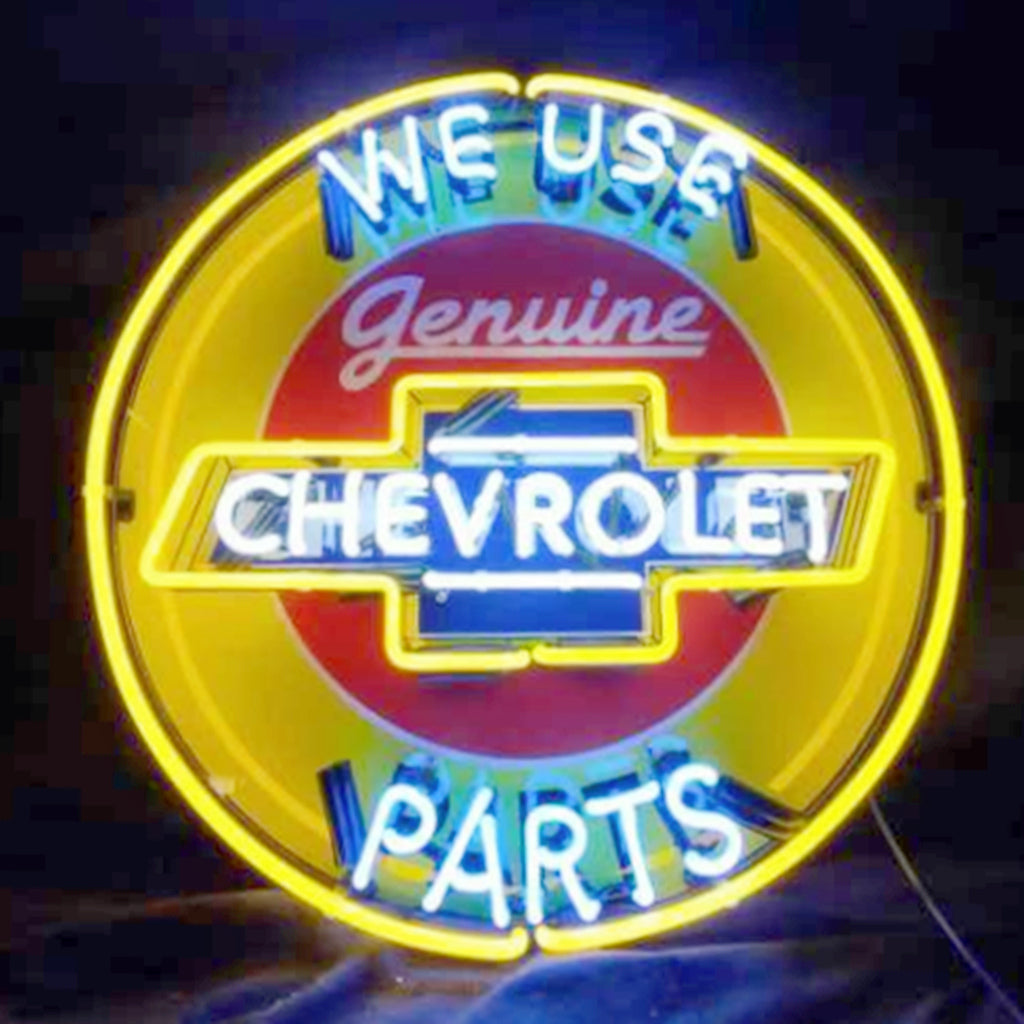 We Use Genuine Chevrolet Parts Neon Signs by Neon Signs Land - main product image for Resin Society
