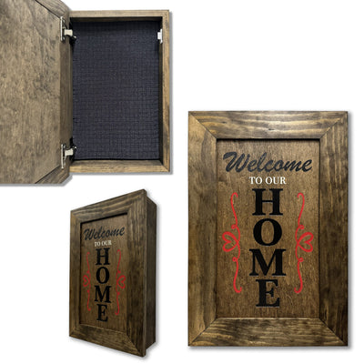 Hidden Gun Storage Cabinet Welcome to Our Home by Bellewood Designs - main product image for Resin Society