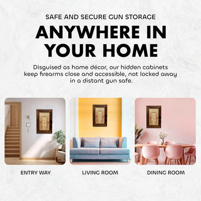 Hidden Gun Storage Cabinet Welcome to Our Home by Bellewood Designs - product image 2 for Resin Society