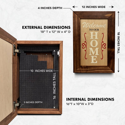 Hidden Gun Storage Cabinet Welcome to Our Home by Bellewood Designs - product image 6 for Resin Society