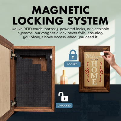 Hidden Gun Storage Cabinet Welcome to Our Home by Bellewood Designs - product image 4 for Resin Society