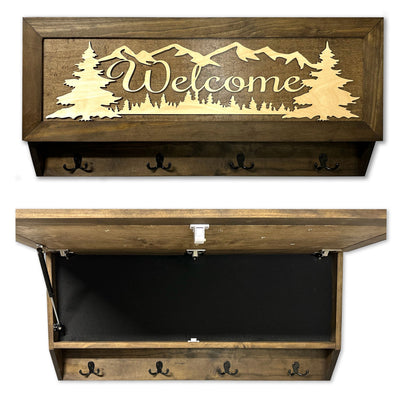 Mountain Scene Welcome Concealment Decor by Bellewood Designs - main product image for Resin Society