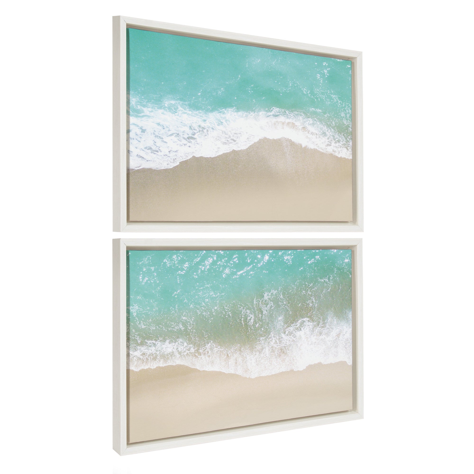 Sylvie Ocean Beach Fantasy Left and Right Framed Canvas by kateandlaurel - product image 7 for Resin Society
