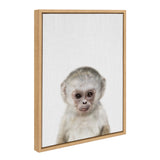 Sylvie Monkey Color Framed Canvas by kateandlaurel - main product image for Resin Society