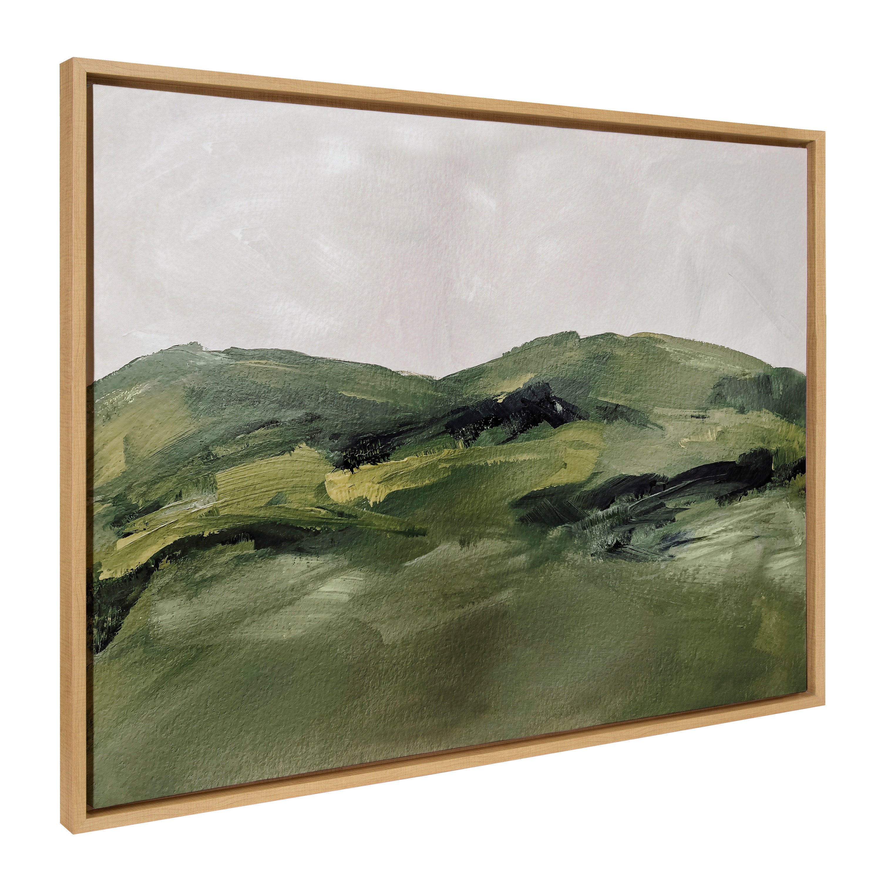 Sylvie Green Mountain Landscape Framed Canvas by Amy Lighthall