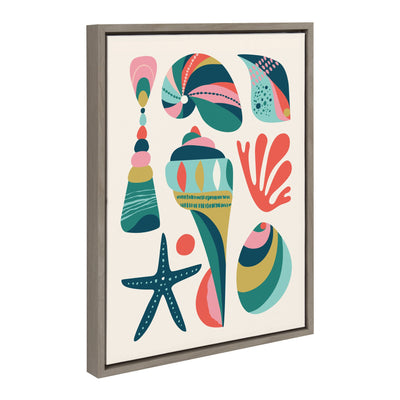 Sylvie Seashells Framed Canvas by kateandlaurel - product image 2 for Resin Society