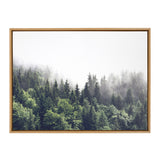 Sylvie Lush Green Forest On A Foggy Day Framed Canvas by kateandlaurel - product image 2 for Resin Society