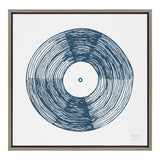 Sylvie Record Blue Framed Canvas by kateandlaurel - product image 10 for Resin Society