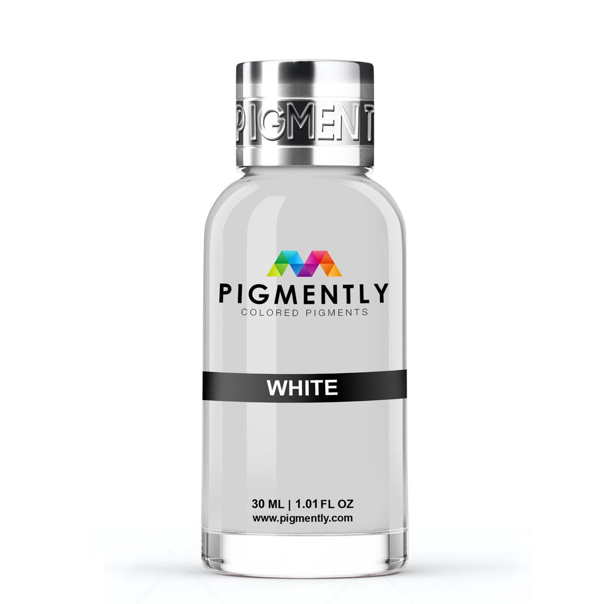 White Liquid Epoxy Dye bottle and resin samples showing translucent white color