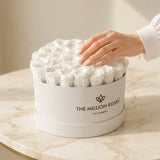 Heart White Box | White Roses by The Million Roses