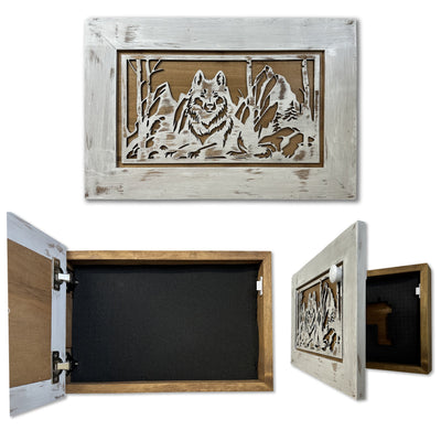 White Wolf Gun Concealment Furniture by Bellewood Designs - main product image for Resin Society