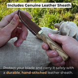 Whittling Sloyd Knife with 7.5 cm blade and ash wood handle by Sharky Forged Steel Tools