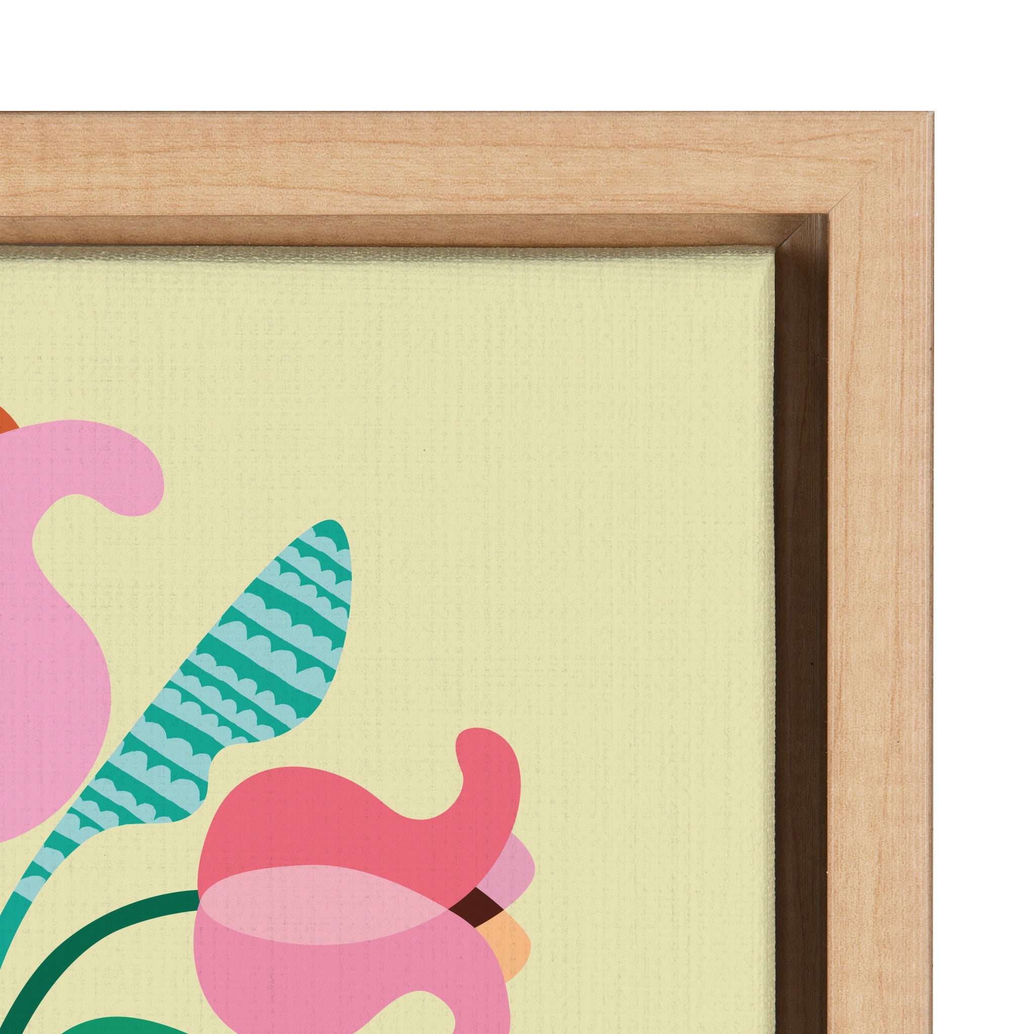 Sylvie Mid Century Modern Tulips Framed Canvas by kateandlaurel - product image 3 for Resin Society