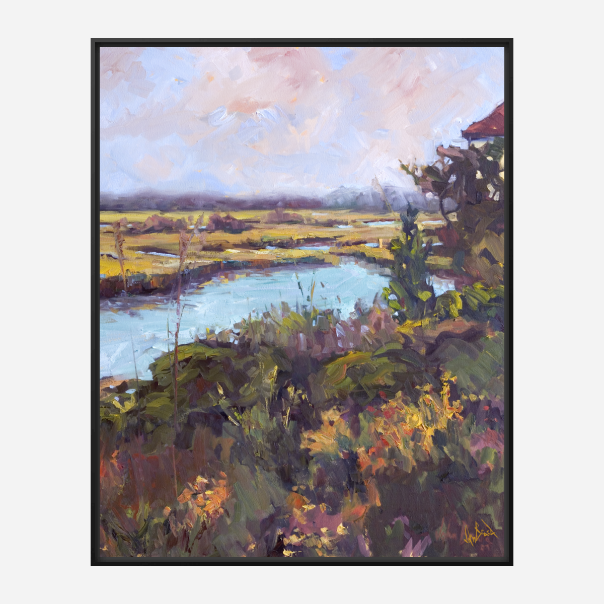 Wilmington Marsh Artist Enhanced Canvas Print by John Beard Collection - product image 4 for Resin Society