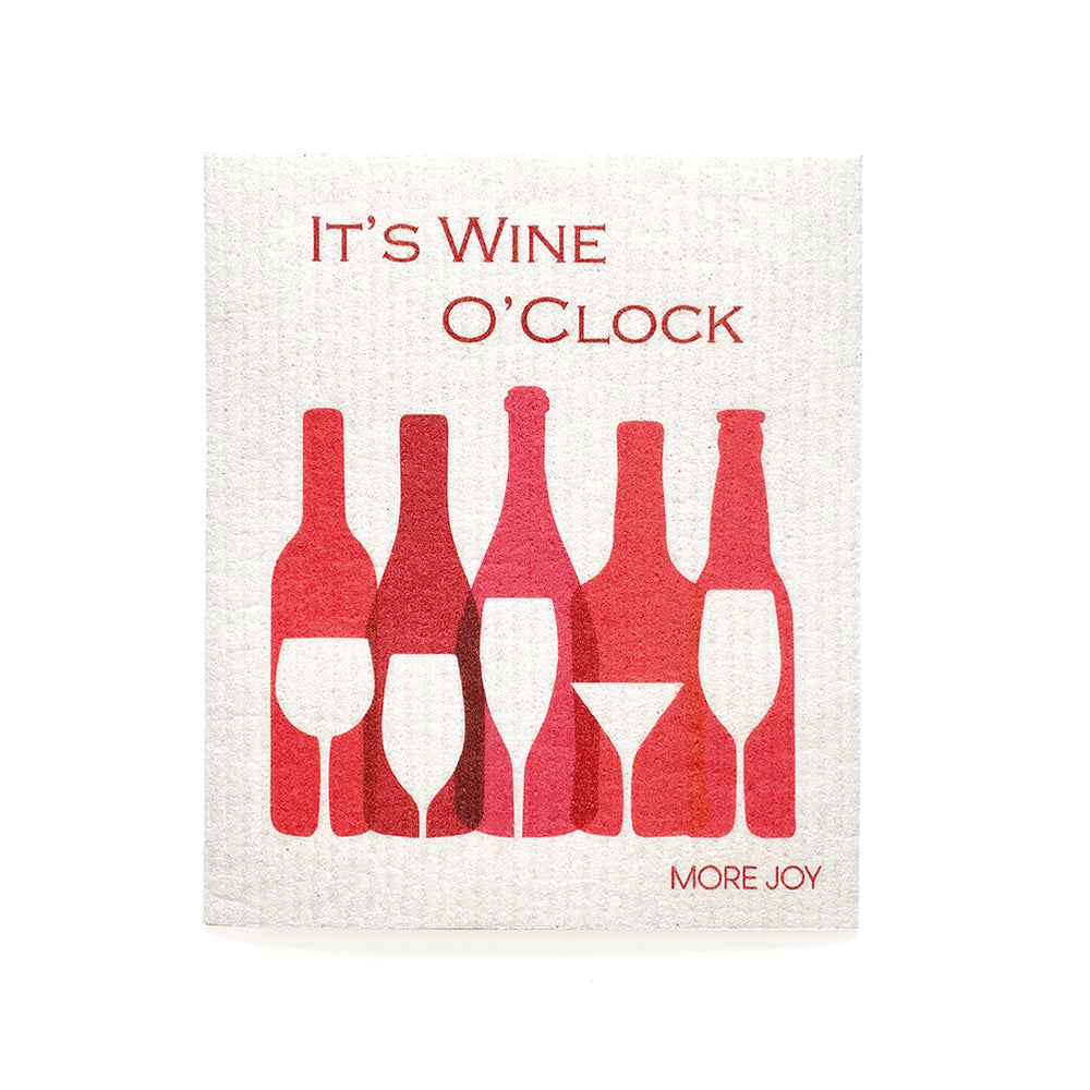 Wine O'Clock Swedish Dishcloth by sweetgum home, LLC - main product image for Resin Society