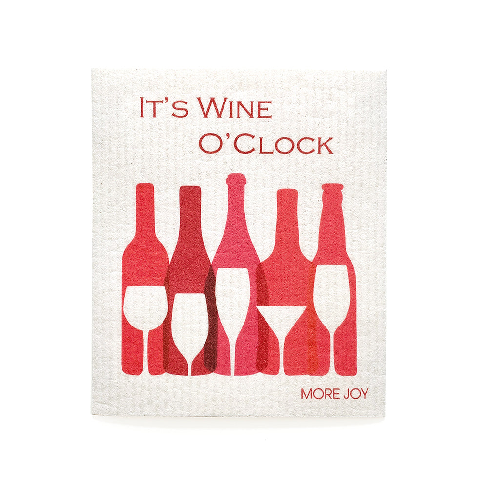Wine O'Clock Swedish Dishcloth by sweetgum home, LLC - main product image for Resin Society