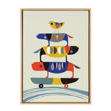 Sylvie Skate Dog Framed Canvas by kateandlaurel - main product image for Resin Society