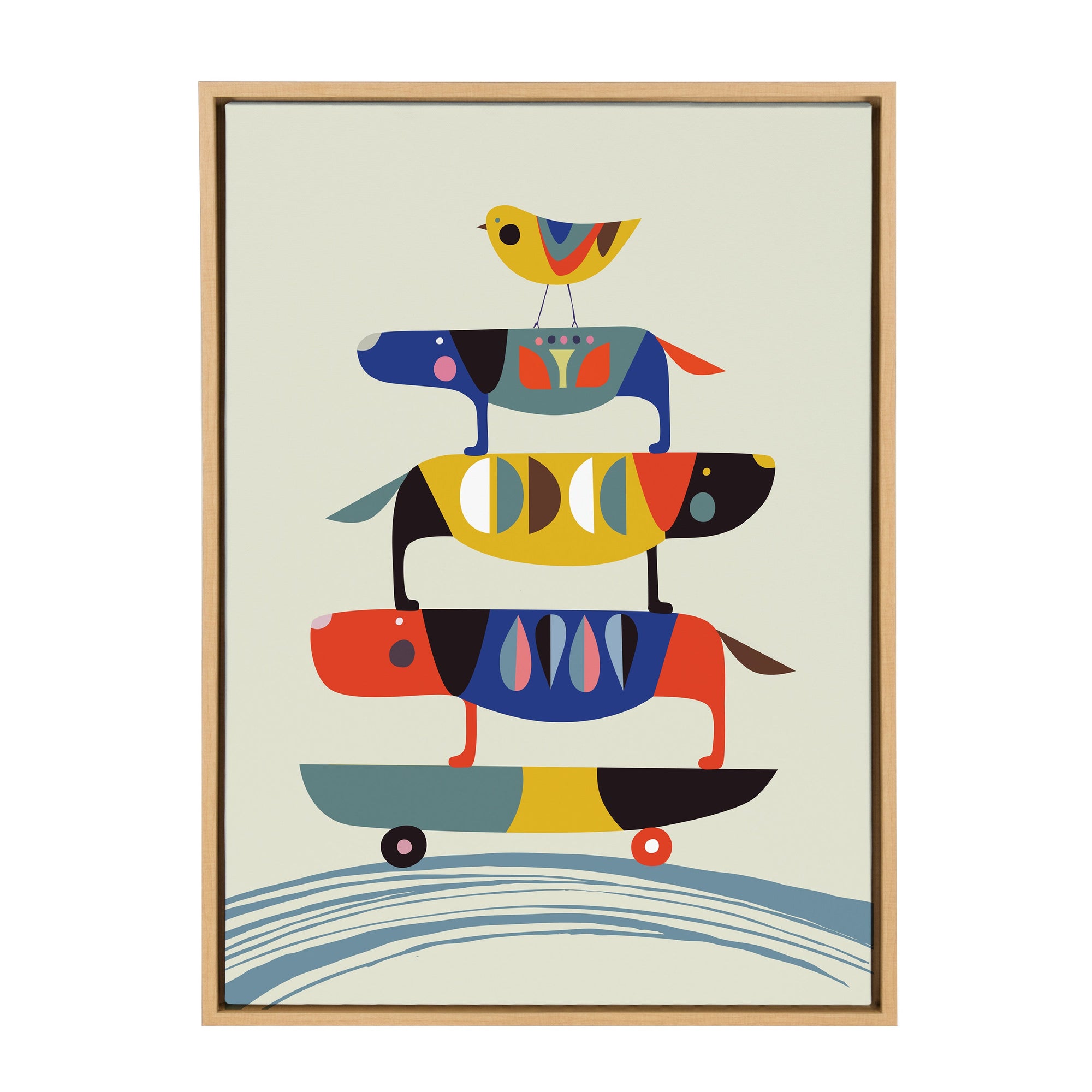 Sylvie Skate Dog Framed Canvas by kateandlaurel - product image 7 for Resin Society