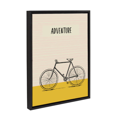 Sylvie Bike Yellow Adventure Framed Canvas by kateandlaurel - product image 2 for Resin Society