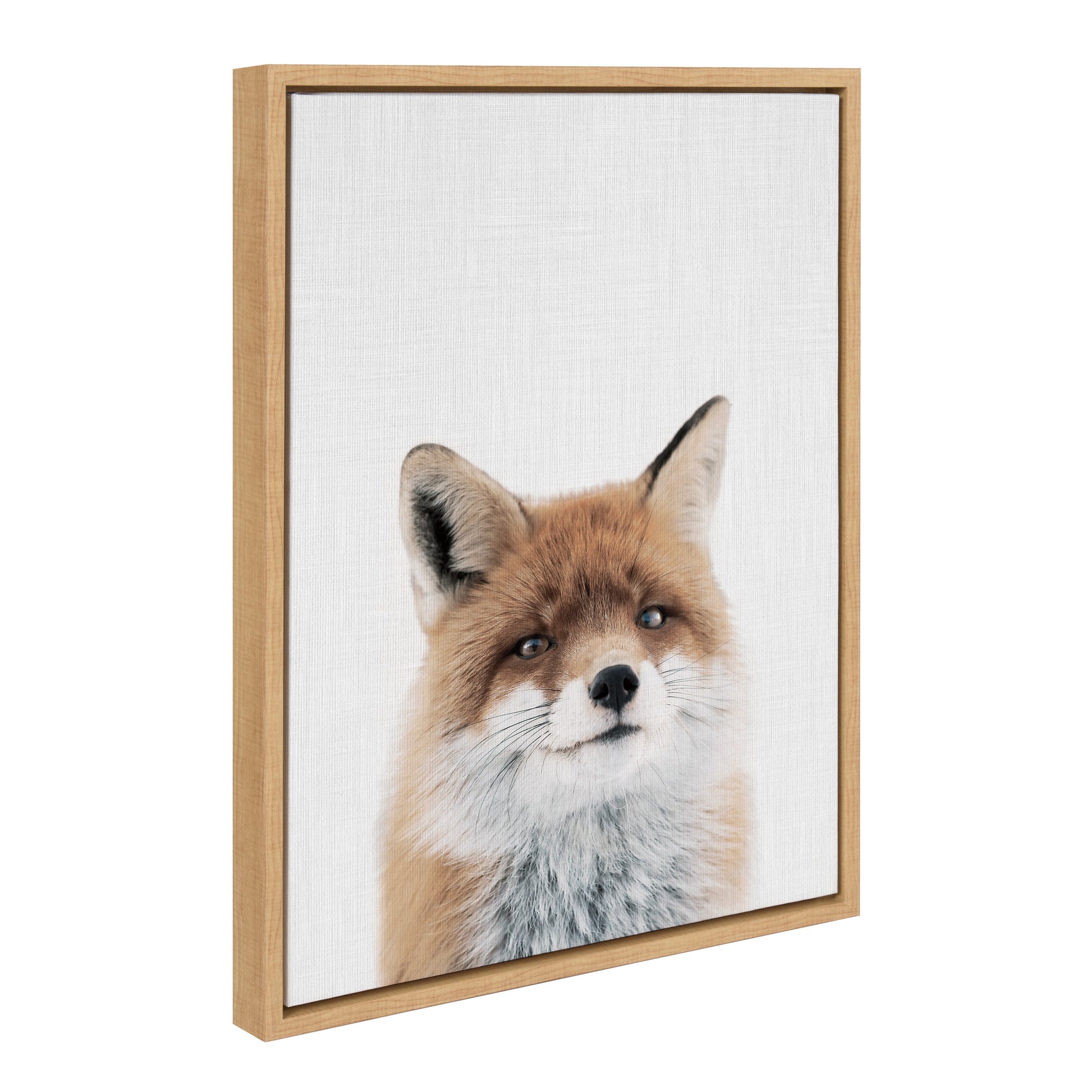 Sylvie Fox Color Framed Canvas by kateandlaurel - main product image for Resin Society