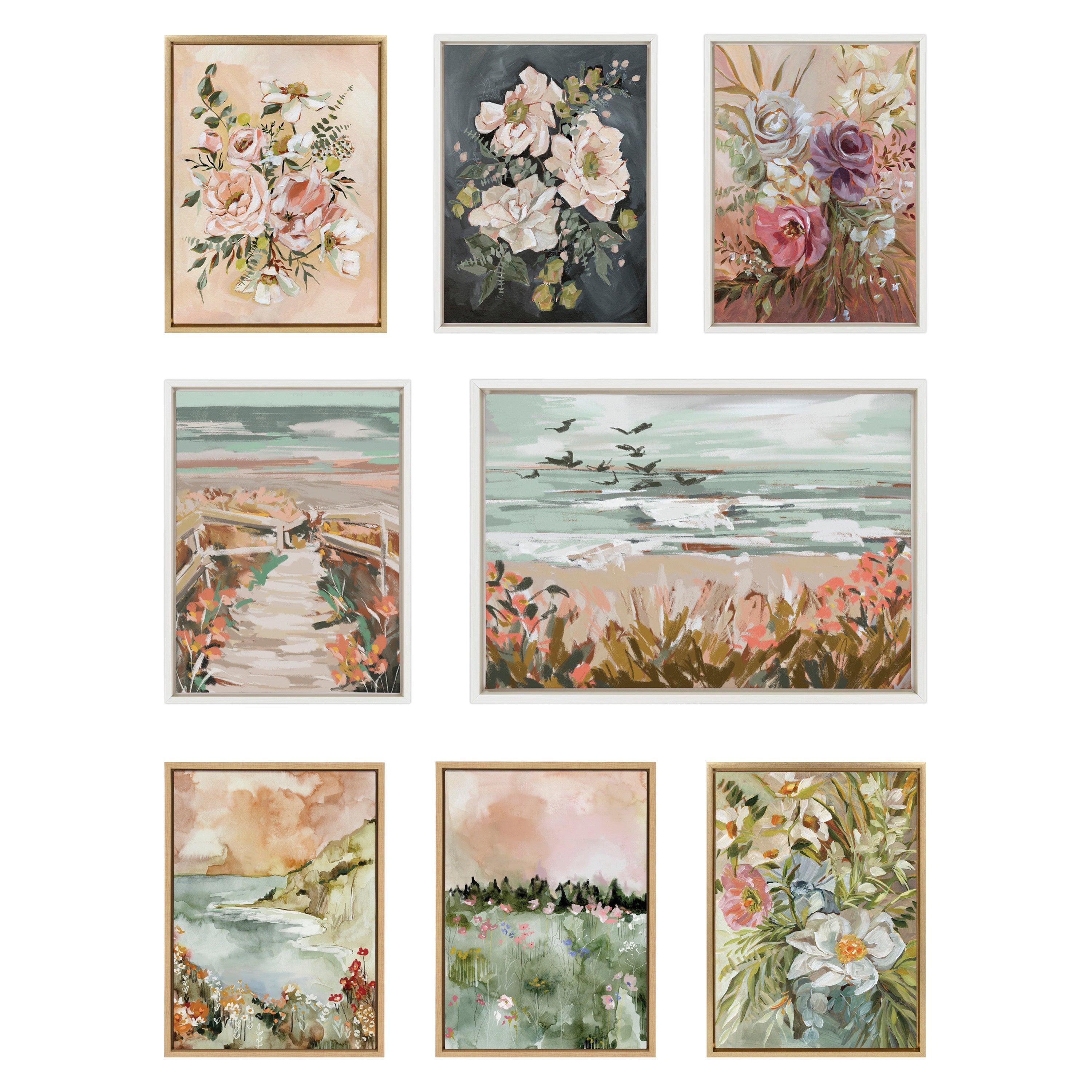 Sylvie Landscape 01 Framed Canvas by Annie Quigley