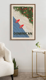 Sylvie Travel Poster Dominican Republic Framed Canvas by kateandlaurel - product image 7 for Resin Society