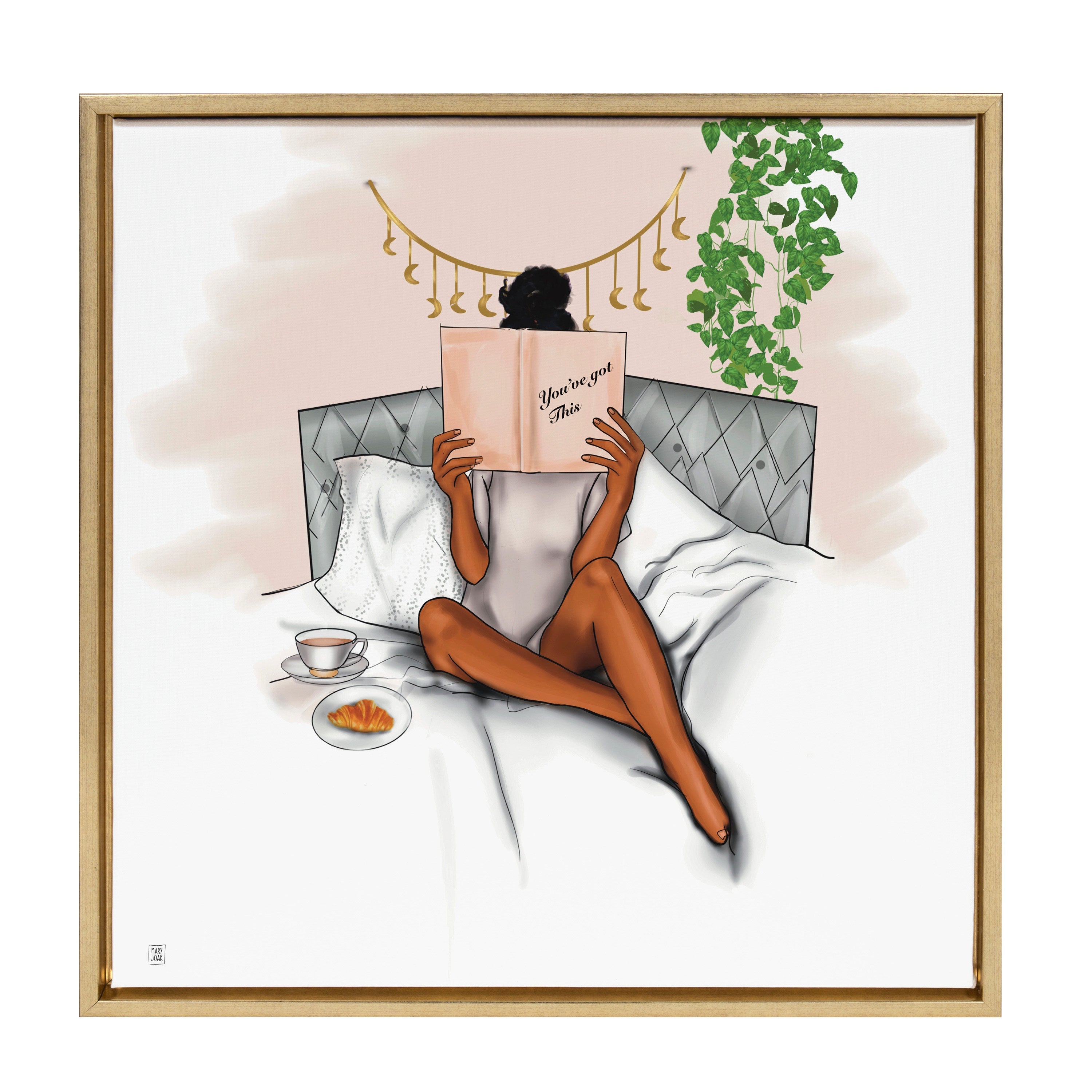 Sylvie Book Bed And Faith Framed Canvas by kateandlaurel - product image 2 for Resin Society