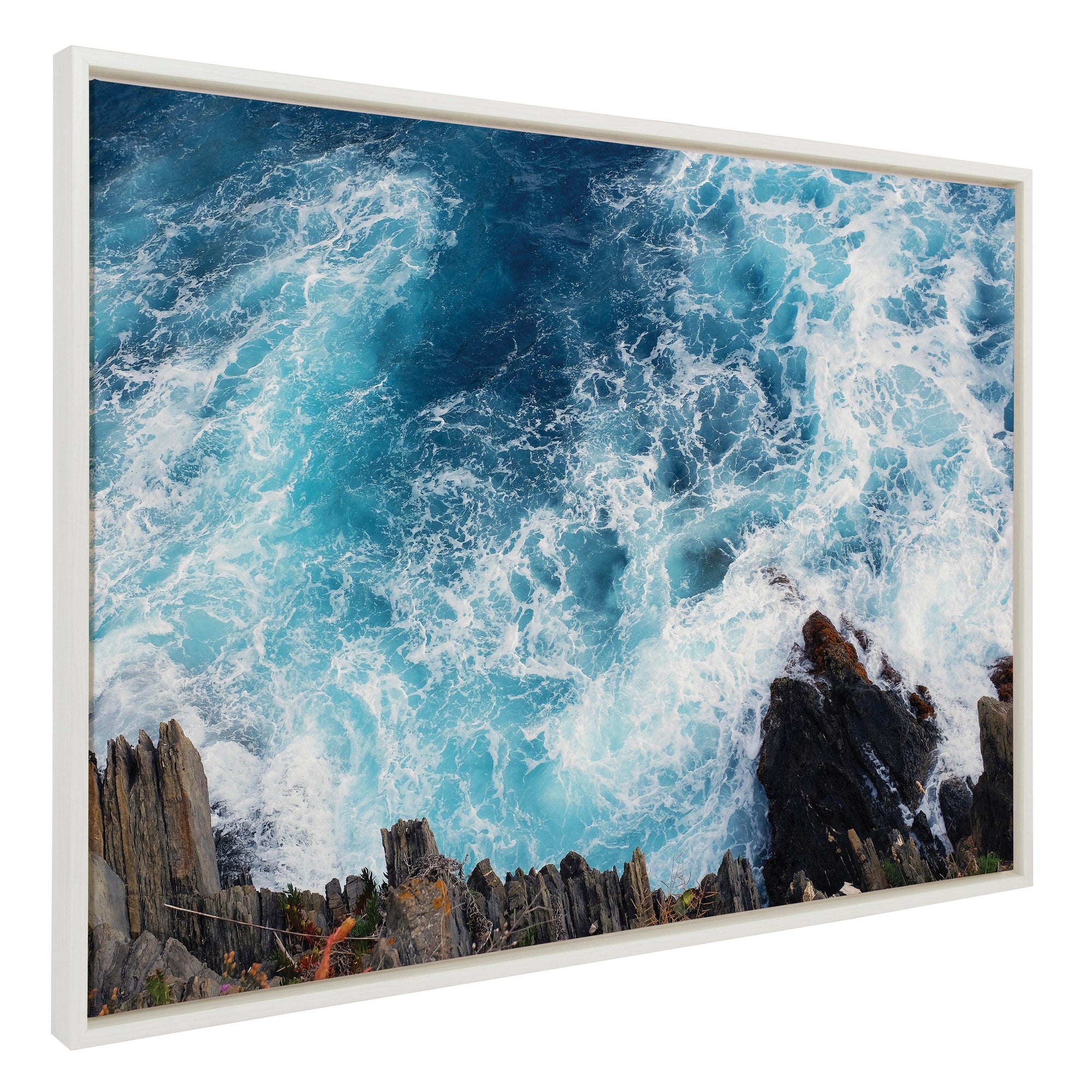 Sylvie Sea Foam Framed Canvas by kateandlaurel - product image 7 for Resin Society