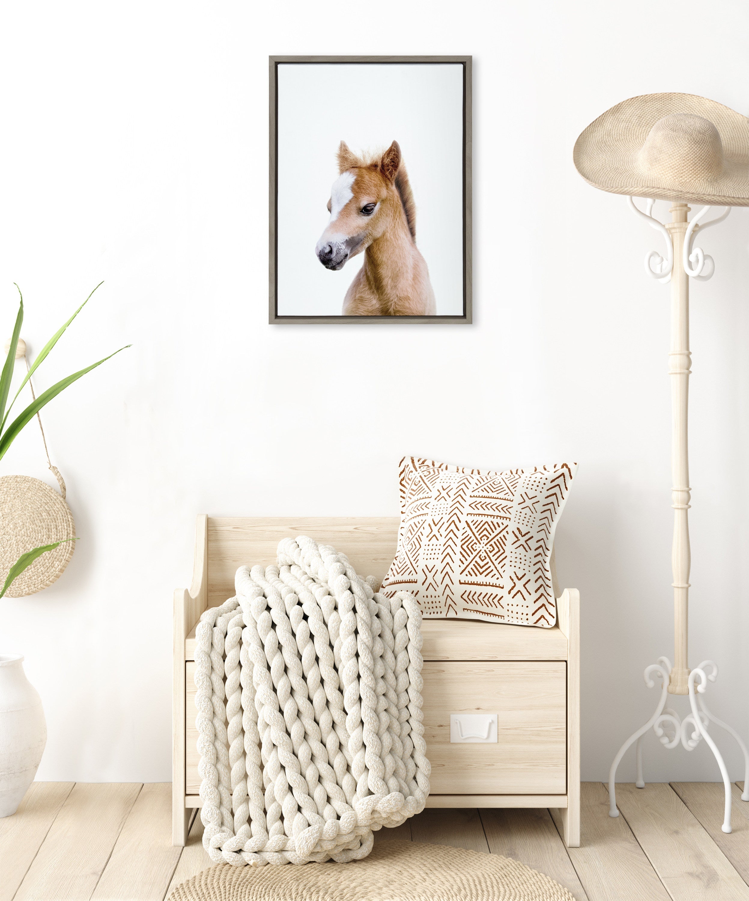 Sylvie Animal Studio Baby Horse Framed Canvas by Amy Peterson Art Studio
