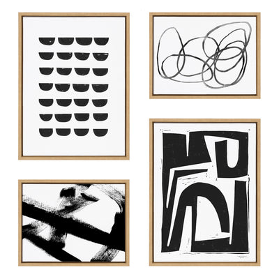 Sylvie Modern Abstract Framed Canvas Set by kateandlaurel - product image 8 for Resin Society