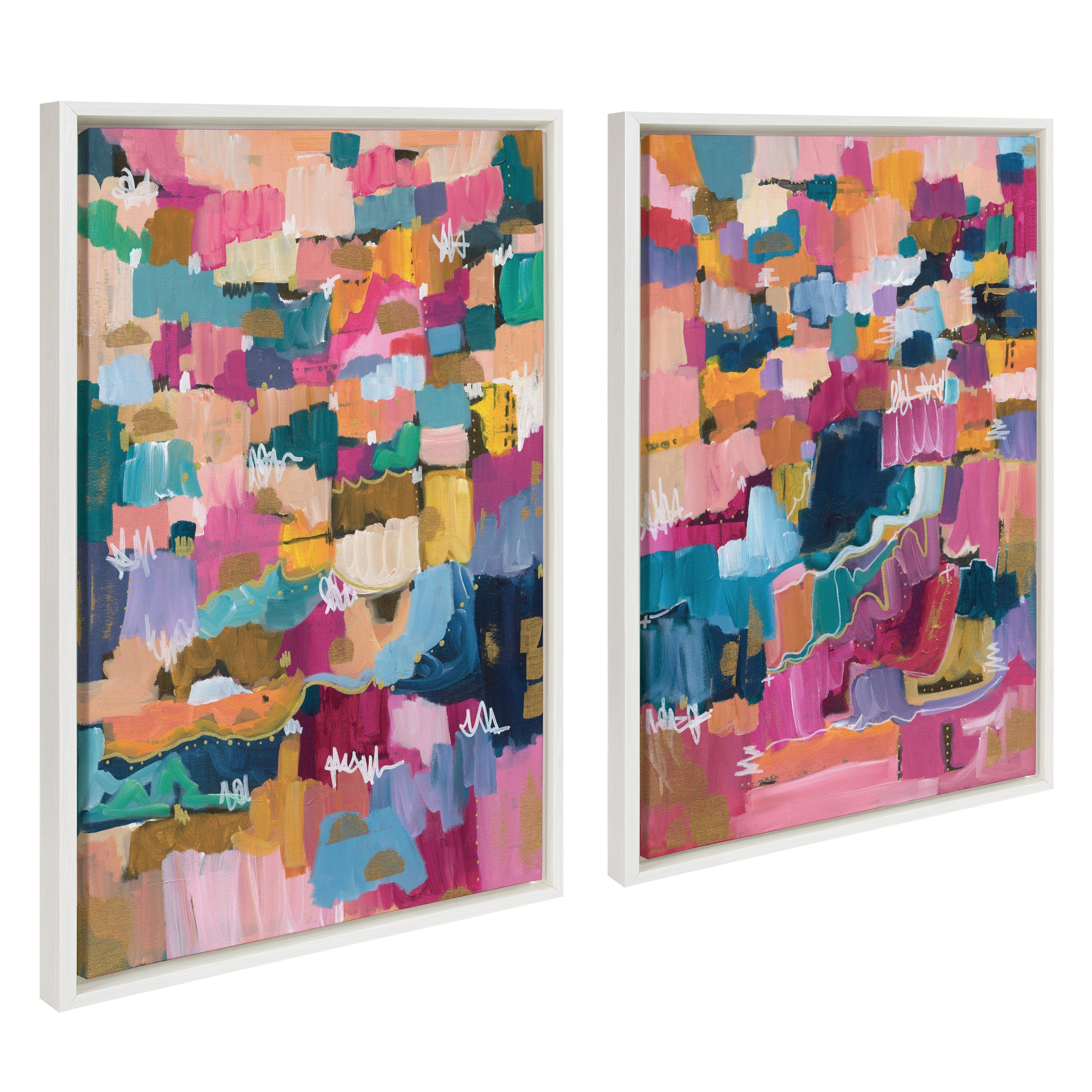 Sylvie Applause Framed Canvas Set by Leah Nadeau by kateandlaurel - product image 7 for Resin Society