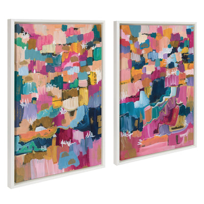 Sylvie Applause Framed Canvas Set by Leah Nadeau by kateandlaurel - product image 7 for Resin Society