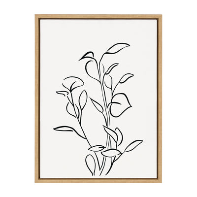 Sylvie Botanical Sketch Print No 2 Framed Canvas